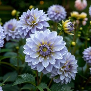 Георгин Акварель купить по цене от 680р. в интернет-магазине «Посадика» с доставкой почтой в в Дятьковое и по всей России – [изображение №1].